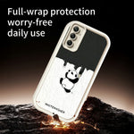 mobilskal till Samsung Galaxy A18 5G / A18 4G / A17 4G / A17 5G TPU Gummerat Antihalkigt Vitkalkat Panda Mönster Baksida