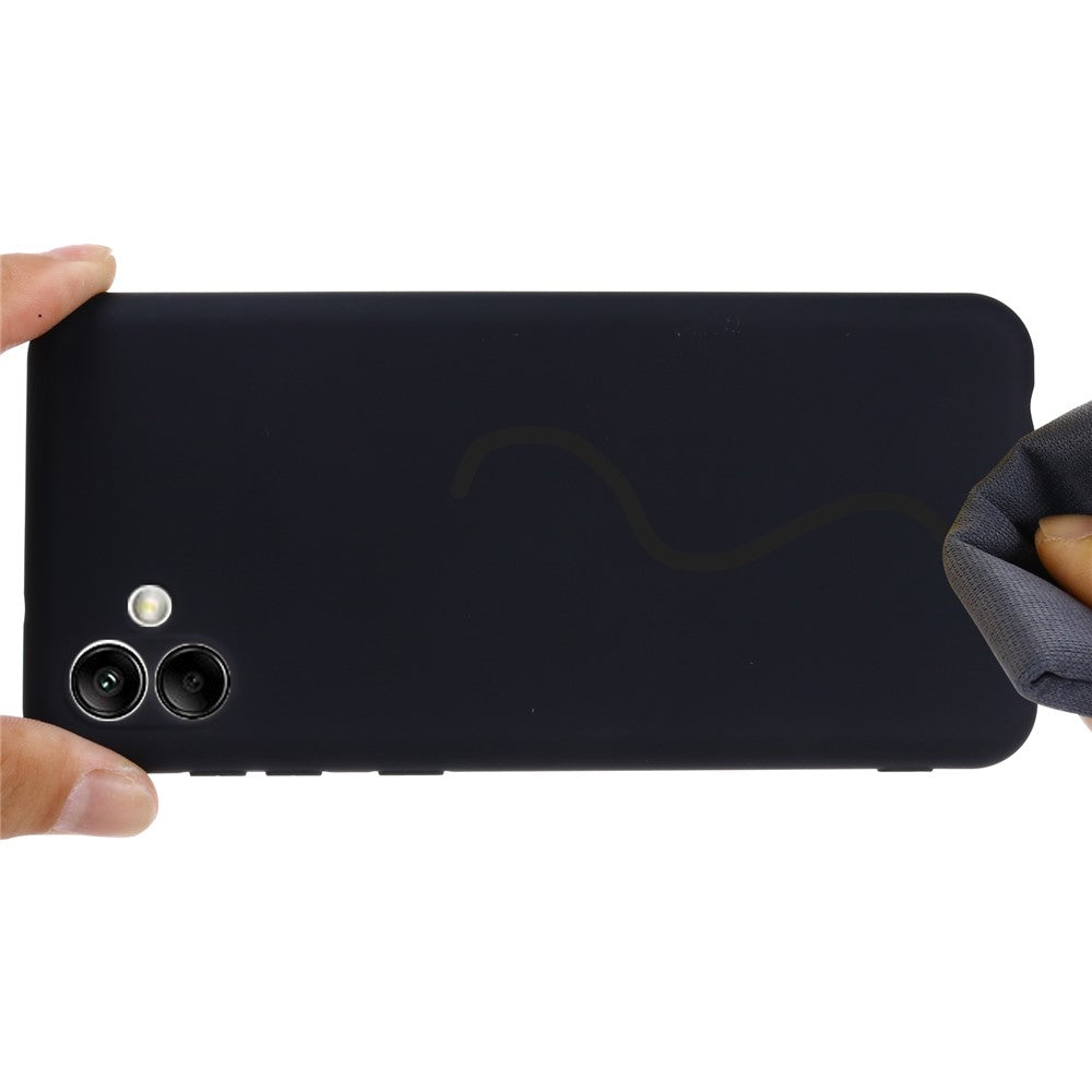 For Samsung Galaxy A04e 4G / F04 4G / M04 4G Soft Silicone Phone Case Anti-scratch Protective Back Cover with Strap