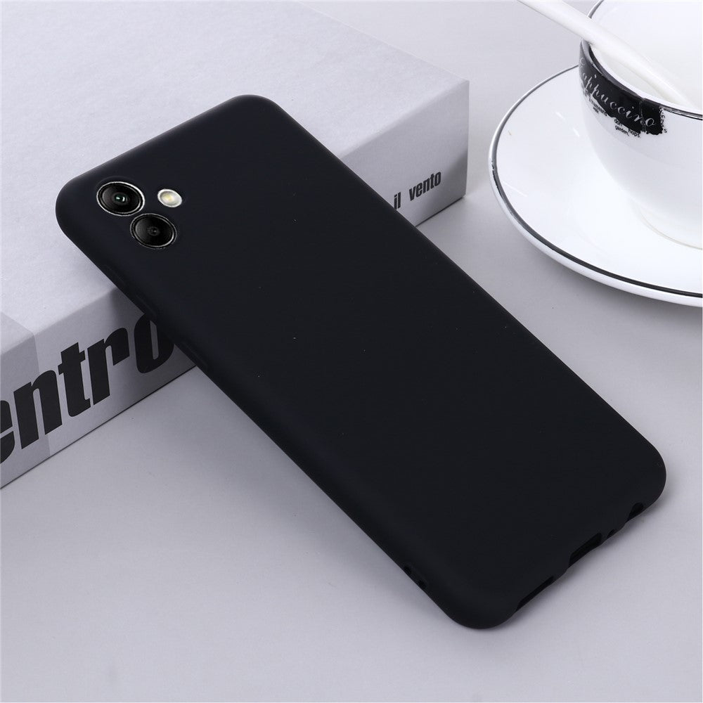For Samsung Galaxy A04e 4G / F04 4G / M04 4G Soft Silicone Phone Case Anti-scratch Protective Back Cover with Strap