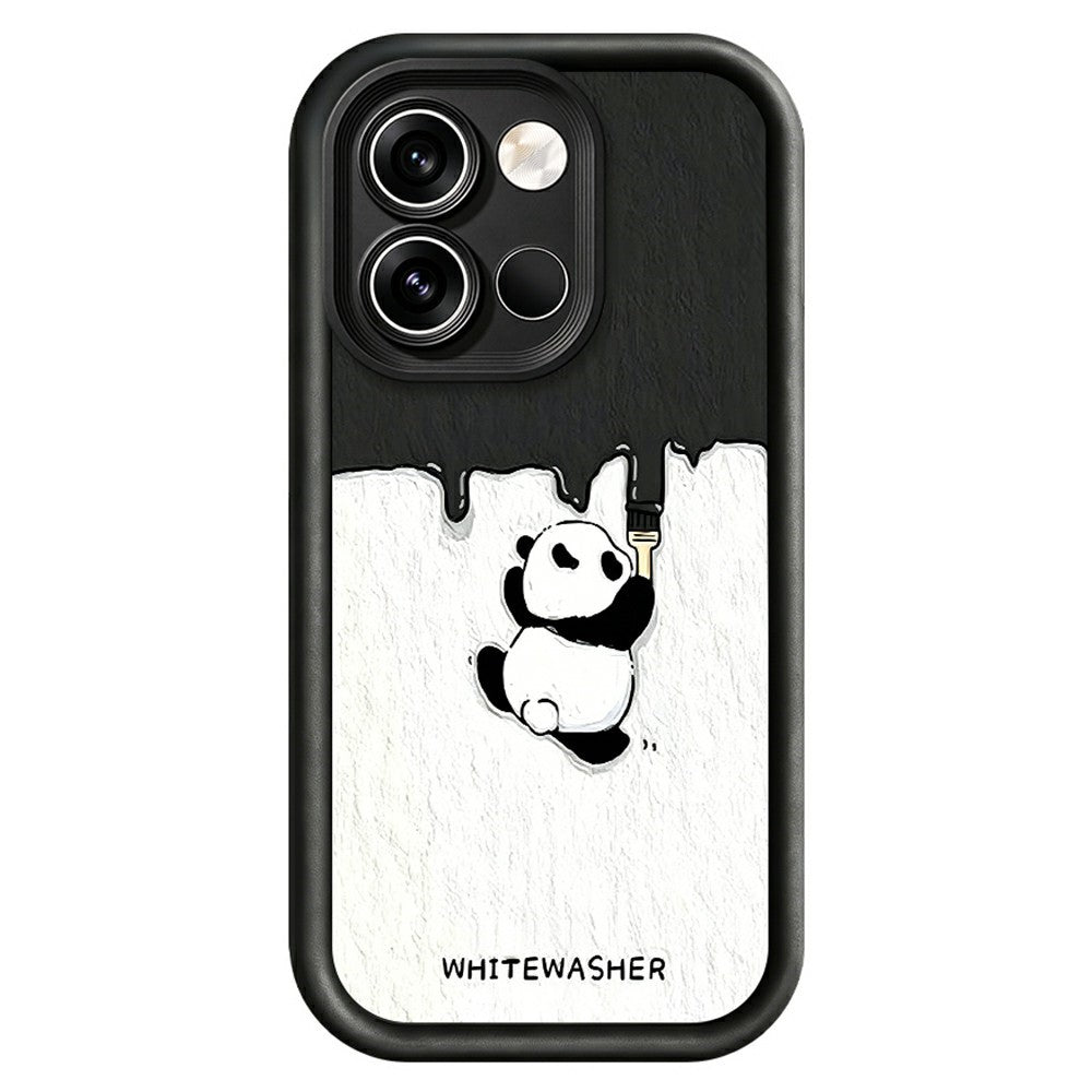 For OnePlus Nord 6 5G Phone Case TPU Rubberized Anti-Slip Whitewasher Panda Pattern Back Cover