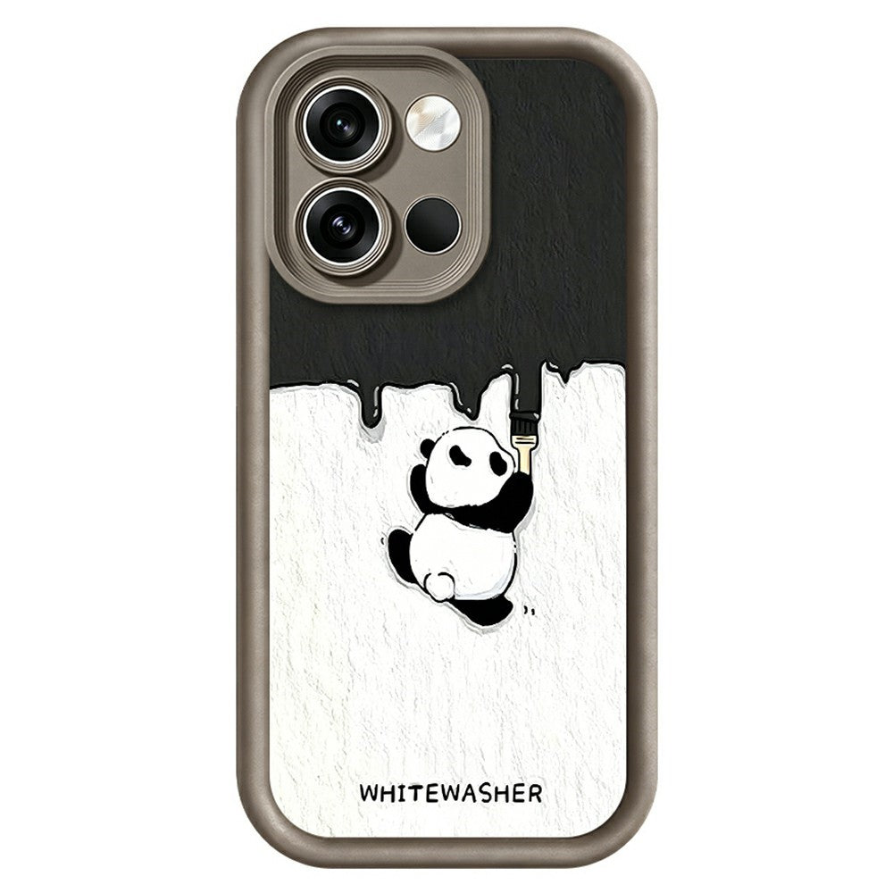For OnePlus Nord 6 5G Phone Case TPU Rubberized Anti-Slip Whitewasher Panda Pattern Back Cover