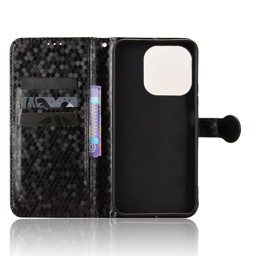 For Xiaomi Redmi Note 17 Pro Max 5G  /  17 Pro+ 5G Wallet Case Dot Pattern Imprint PU Leather Phone Cover with Wrist Strap