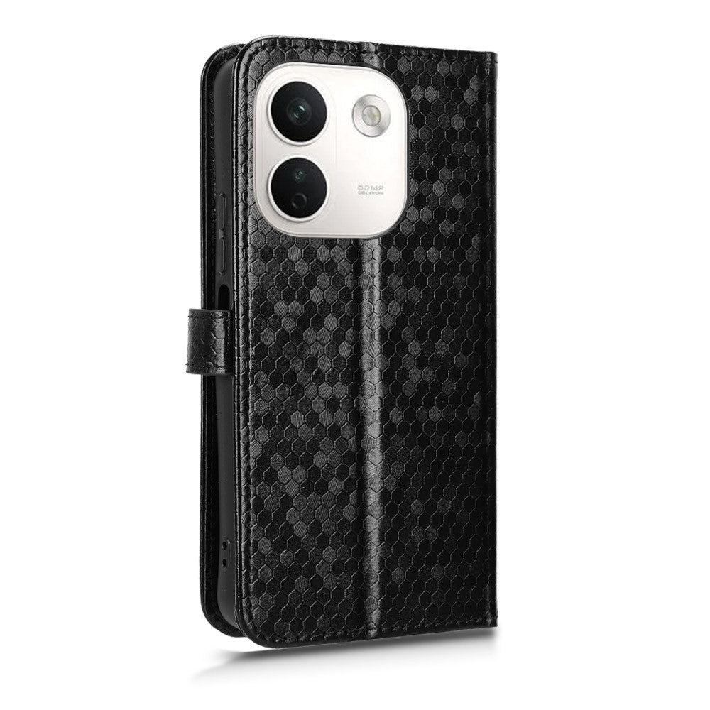 For Xiaomi Redmi Note 17 Pro Max 5G  /  17 Pro+ 5G Wallet Case Dot Pattern Imprint PU Leather Phone Cover with Wrist Strap