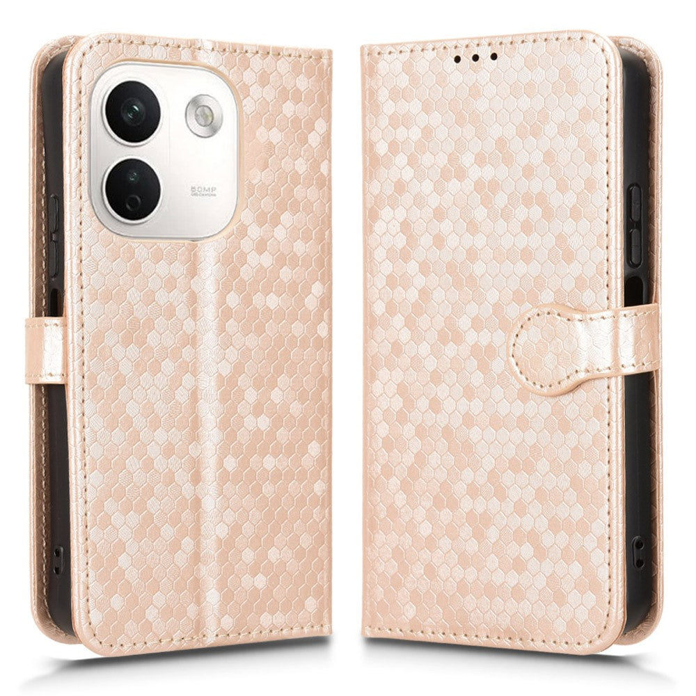 For Xiaomi Redmi Note 17 Pro Max 5G  /  17 Pro+ 5G Wallet Case Dot Pattern Imprint PU Leather Phone Cover with Wrist Strap