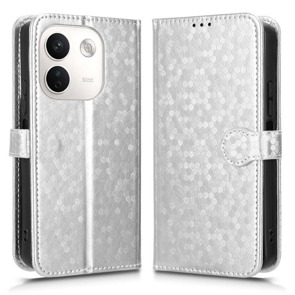 For Xiaomi Redmi Note 17 Pro Max 5G  /  17 Pro+ 5G Wallet Case Dot Pattern Imprint PU Leather Phone Cover with Wrist Strap