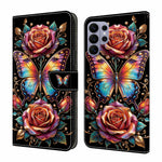 Läderfodral för Samsung Galaxy S26 Ultra med mönstertryck, plånboksfodral med fällbart stativ