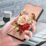 Läderfodral för Samsung Galaxy S26+ med mönstertryck, plånboksfodral med fällbart stativ