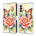 Läderfodral för Samsung Galaxy S26+ med mönstertryck, plånboksfodral med fällbart stativ