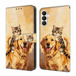 Läderfodral för Samsung Galaxy S26+ med mönstertryck, plånboksfodral med fällbart stativ