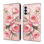 Läderfodral för Samsung Galaxy S26 FE med mönstertryck, plånboksfodral med fällbart stativ