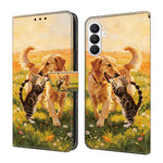 Läderfodral för Samsung Galaxy S26 FE med mönstertryck, plånboksfodral med fällbart stativ