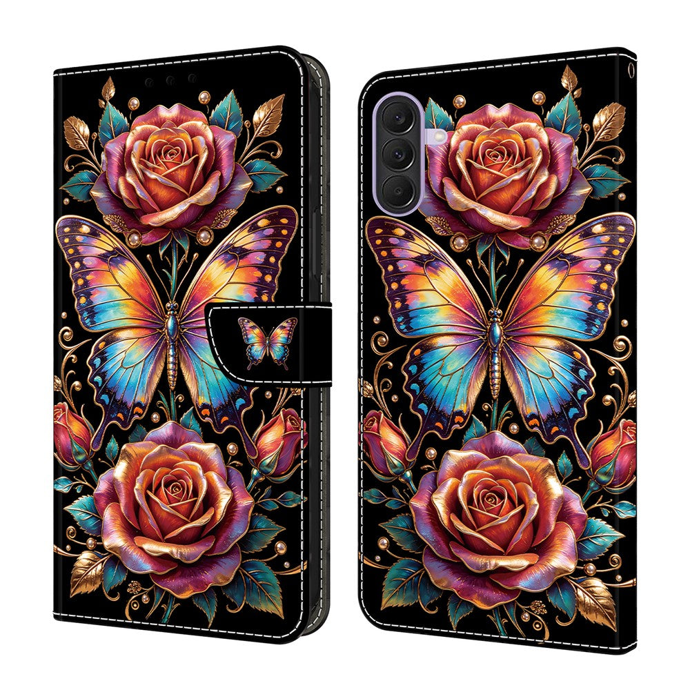 Samsung Galaxy A27 5G Läderfodral Mönster Tryck Plånbok Flip Stativ mobilfodral