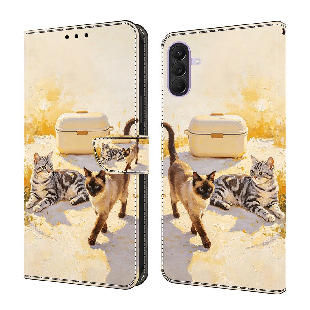 Samsung Galaxy A37 5G Läderfodral Mönster Tryck Plånbok Flip Stativ mobilfodral