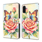 Läderfodral till Samsung Galaxy A18 5G / A18 4G / A17 5G / A17 4G Mönstertryck Plånbok med fällbart stativ mobilskal