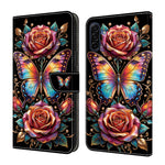 Läderfodral till Samsung Galaxy A18 5G / A18 4G / A17 5G / A17 4G Mönstertryck Plånbok med fällbart stativ mobilskal