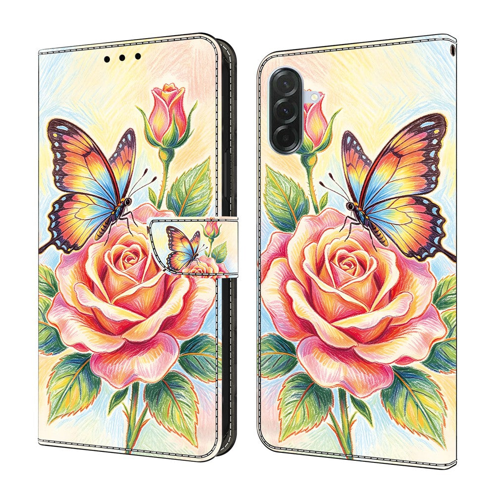 Samsung Galaxy A36 5G Läderfodral Mönster Tryck Plånbok Flip Stativ mobilfodral