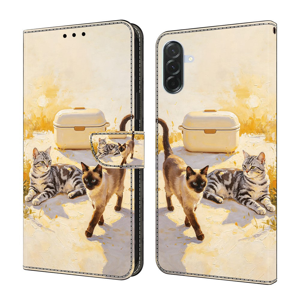 Samsung Galaxy A36 5G Läderfodral Mönster Tryck Plånbok Flip Stativ mobilfodral