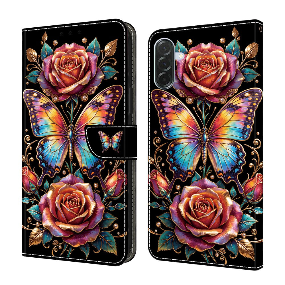 Samsung Galaxy A36 5G Läderfodral Mönster Tryck Plånbok Flip Stativ mobilfodral