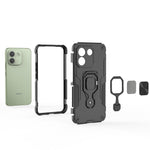 For Xiaomi Redmi Note 17 Pro Max 5G Case Rotatable Ring Kickstand PC + TPU Shockproof Phone Cover