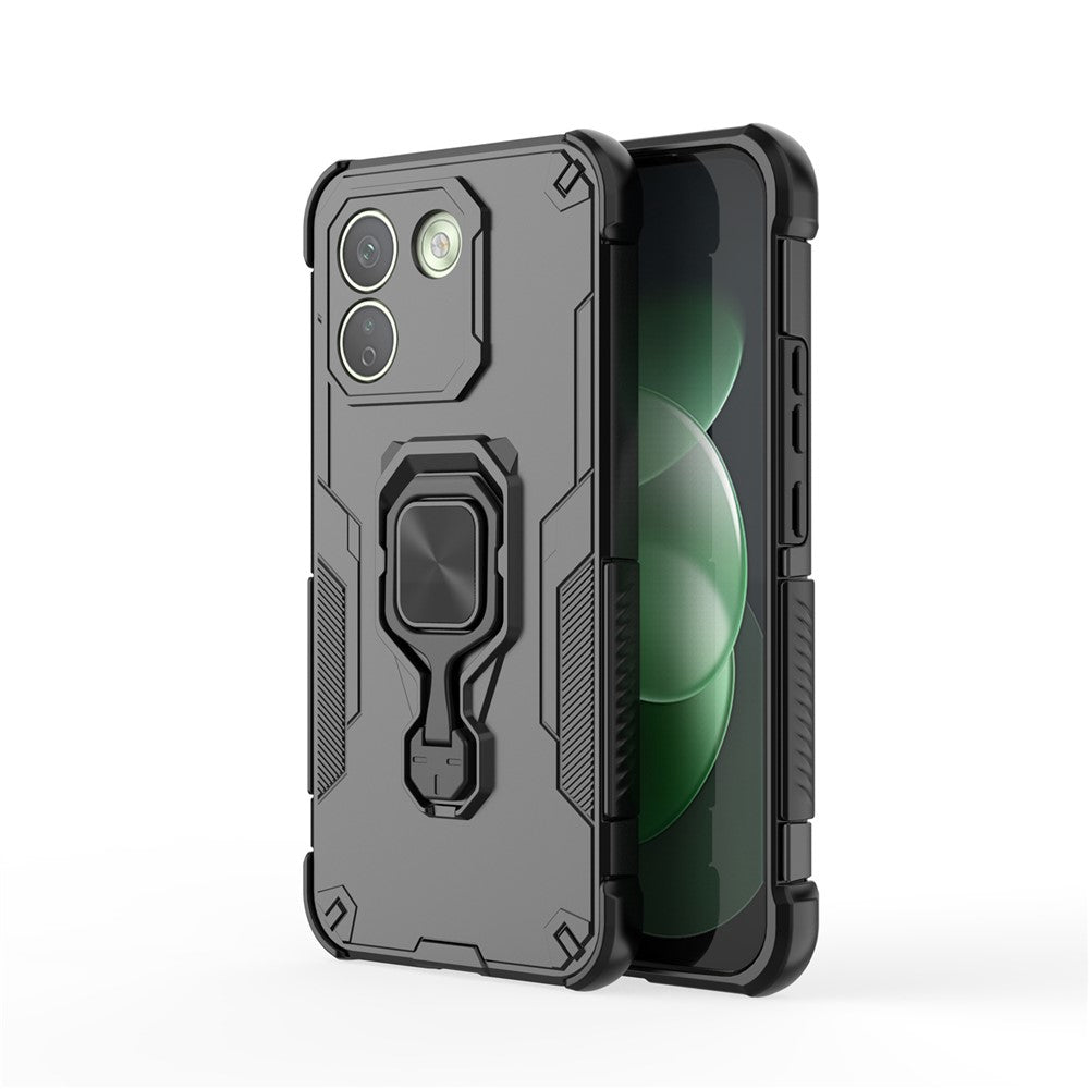 For Xiaomi Redmi Note 17 Pro Max 5G Case Rotatable Ring Kickstand PC + TPU Shockproof Phone Cover