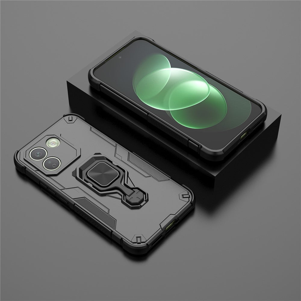 For Xiaomi Redmi Note 17 Pro Max 5G Case Rotatable Ring Kickstand PC + TPU Shockproof Phone Cover