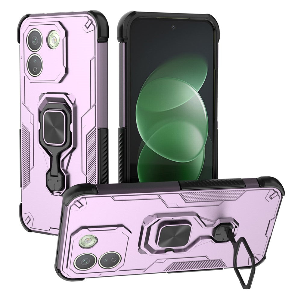 For Xiaomi Redmi Note 17 Pro Max 5G Case Rotatable Ring Kickstand PC + TPU Shockproof Phone Cover