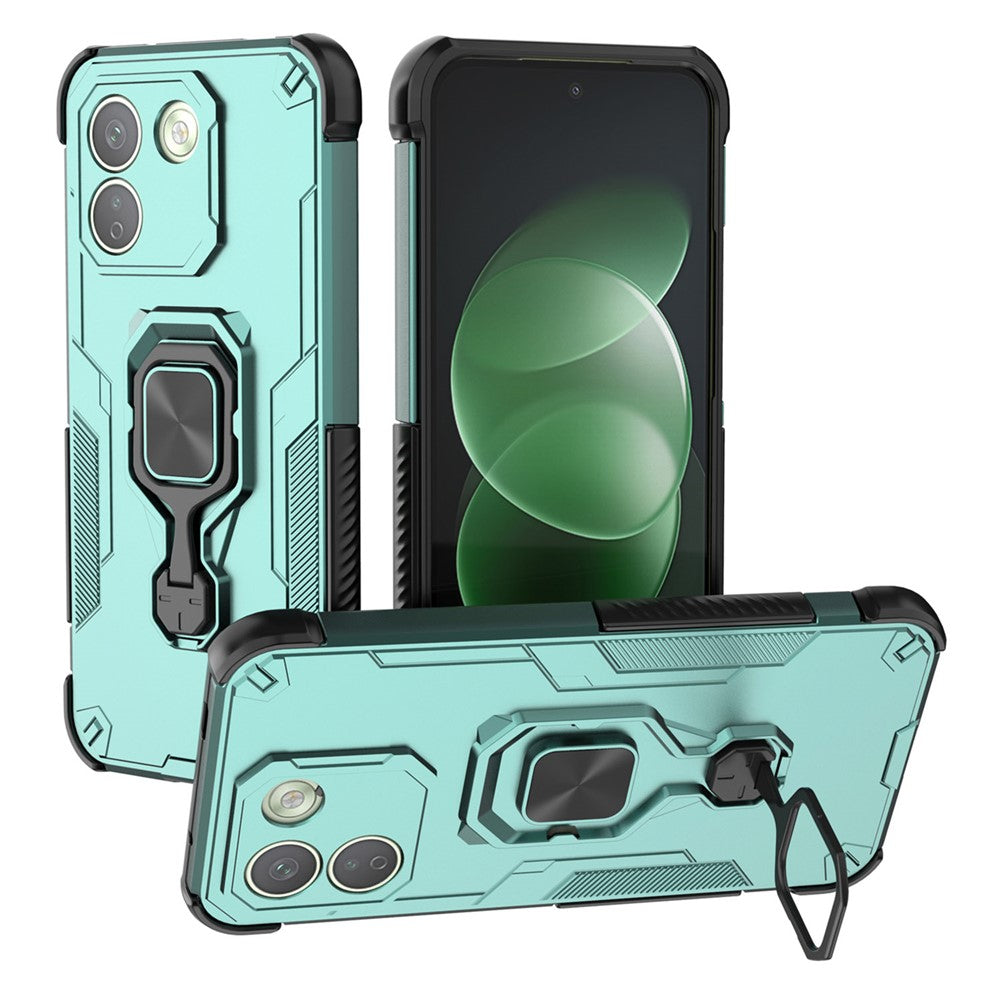 For Xiaomi Redmi Note 17 Pro Max 5G Case Rotatable Ring Kickstand PC + TPU Shockproof Phone Cover