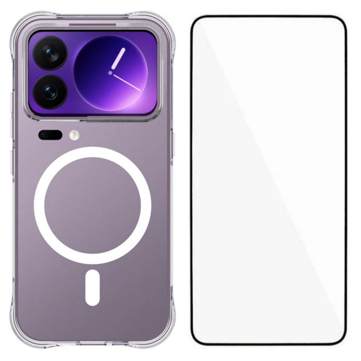 WANLONFENG for Xiaomi 18 Pro WL2 Series 2.0mm Magnetic Case Clear TPU Phone Back Cover with Screen Film