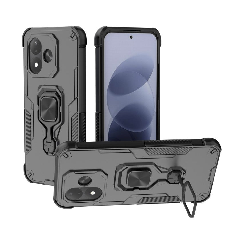 WANLONFENG för Xiaomi Redmi Note 17 5G (Global) / Xiaomi Redmi Note 17 (Indien/Kina) 5G / Xiaomi Redmi Note 17 4G (Global) mobilskal PC TPU Bakstycke Stativ med Härdat Glas