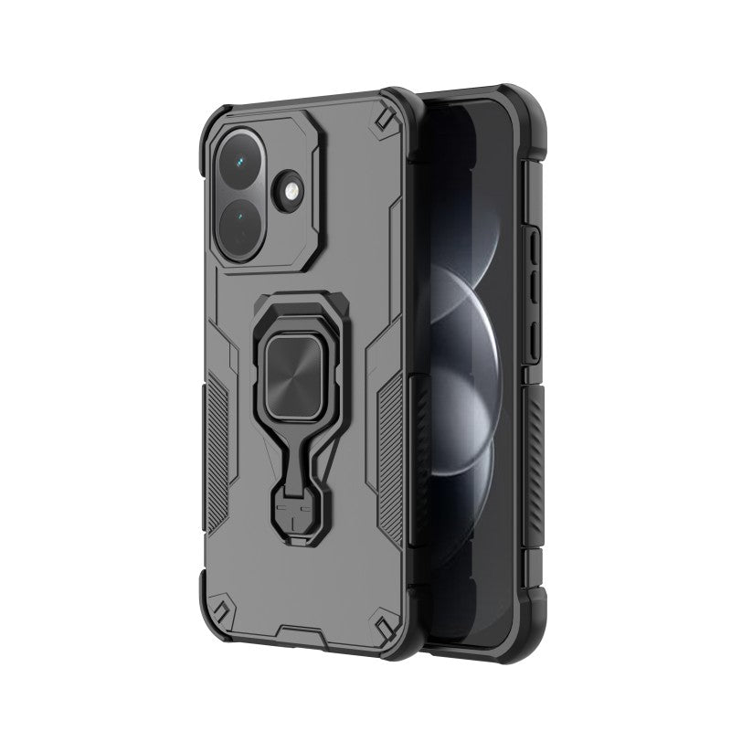 WANLONFENG for Xiaomi Redmi Note 17 Pro 5G Phone Case  PC TPU Back Cover Kickstand with Tempered Glass