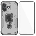 WANLONFENG for Xiaomi Redmi Note 17 Pro 5G Phone Case  PC TPU Back Cover Kickstand with Tempered Glass