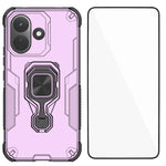 WANLONFENG for Xiaomi Redmi Note 17 Pro 5G Phone Case  PC TPU Back Cover Kickstand with Tempered Glass