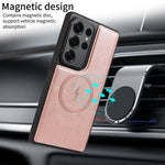 For Samsung Galaxy S25 Ultra Magnetic Case Detachable RFID Blocking Wallet PU Leather + Matte TPU Phone Cover with Straps