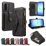 Samsung Galaxy A17 4G / Galaxy M17 5G / Galaxy F17 5G / Galaxy A17 5G Magnetiskt fodral Avtagbart RFID-blockerande plånbok PU-läder + Matt TPU mobilskal med remmar