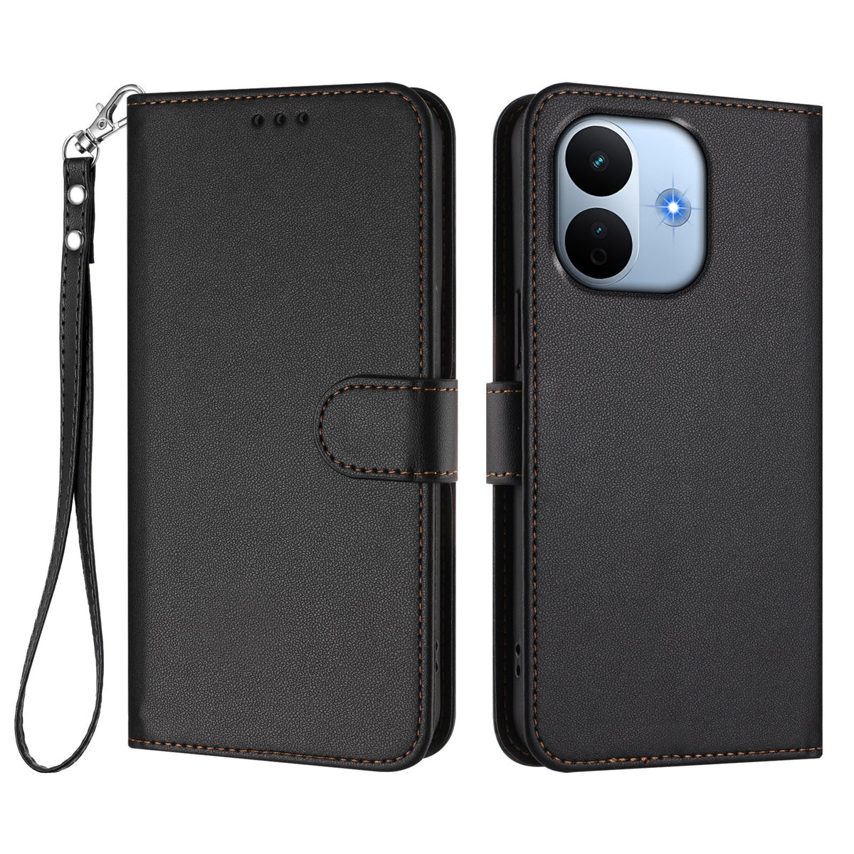 For Xiaomi Redmi Note 17 Pro Max 5G / Xiaomi Redmi Note 17 Pro+ 5G Leather Case Wallet Stand Phone Cover with Wrist Strap