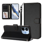 For Xiaomi Redmi Note 17 Pro Max 5G / Xiaomi Redmi Note 17 Pro+ 5G Leather Case Wallet Stand Phone Cover with Wrist Strap