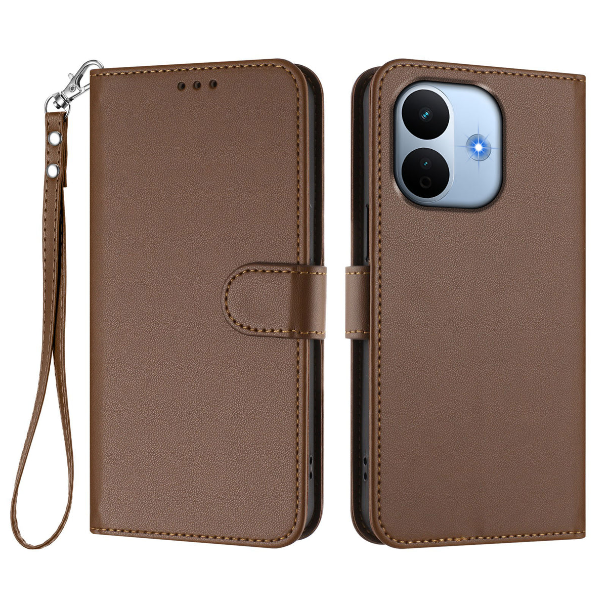 For Xiaomi Redmi Note 17 Pro Max 5G / Xiaomi Redmi Note 17 Pro+ 5G Leather Case Wallet Stand Phone Cover with Wrist Strap