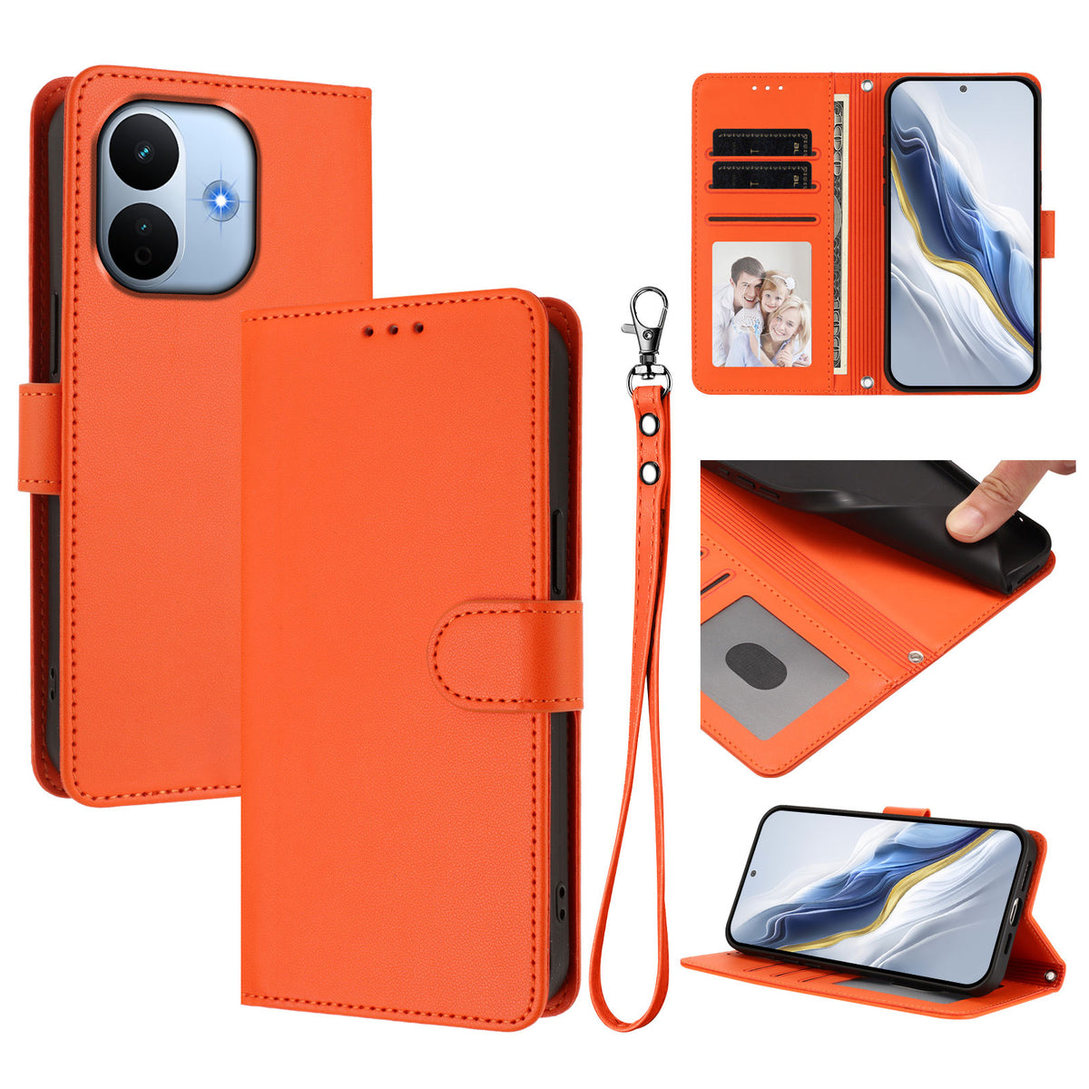 For Xiaomi Redmi Note 17 Pro Max 5G / Xiaomi Redmi Note 17 Pro+ 5G Leather Case Wallet Stand Phone Cover with Wrist Strap