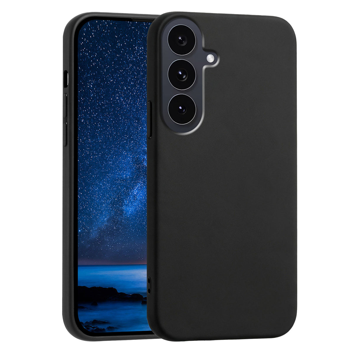 Samsung Galaxy S25 FE-skal, mjukt TPU-skal med fallskydd och halkfri textur.