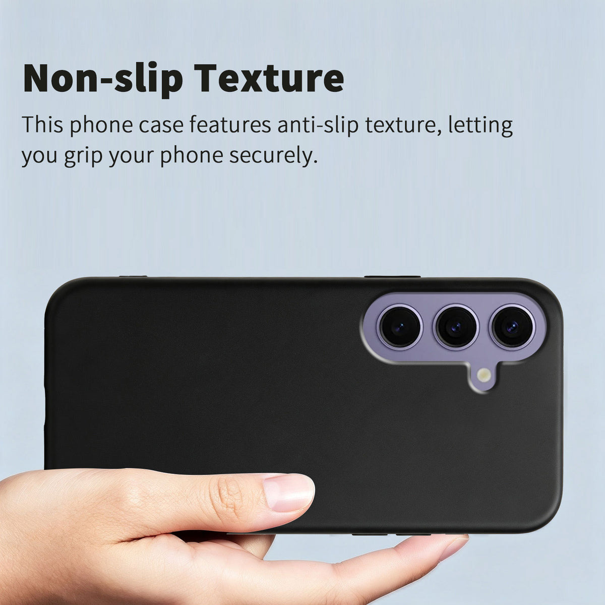 Samsung Galaxy S24 / Galaxy S25 skal mjukt TPU fallskyddande halkfri textur mobilskal