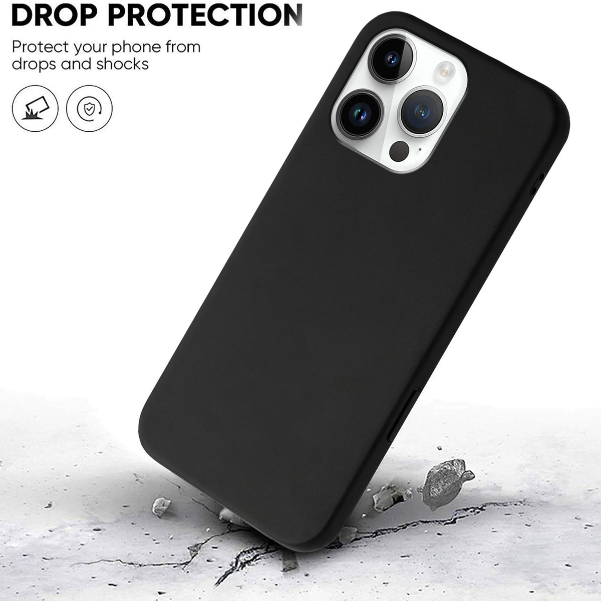 iPhone 13 Pro Max-skal Mjukt TPU-skal med fallskydd och halkfri textur