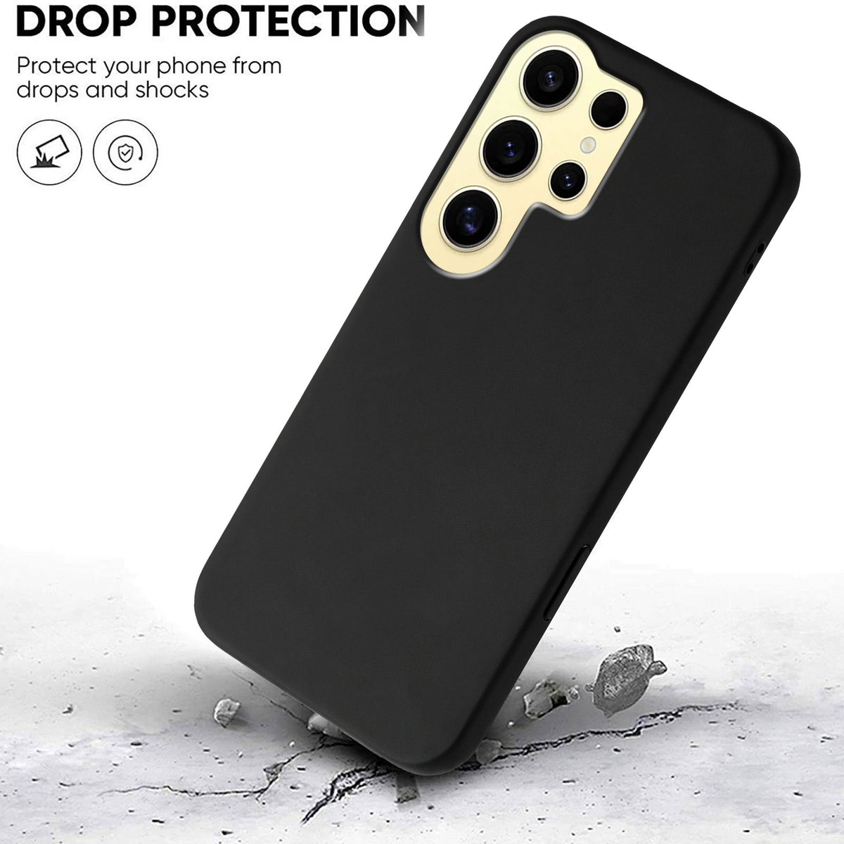 For Samsung Galaxy S24 Ultra Case Soft TPU Anti-Drop Non-Slip Texture Phone Cover