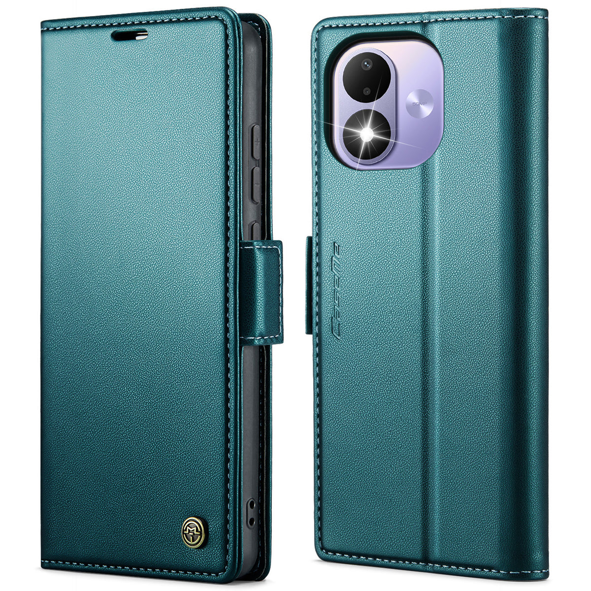 CASEME for Xiaomi Redmi Note 17 5G (Global) / Xiaomi Redmi Note 17 4G (Global) Case  023 Series RFID Blocking Wallet Stand Glossy Litchi Texture Leather Phone Cover