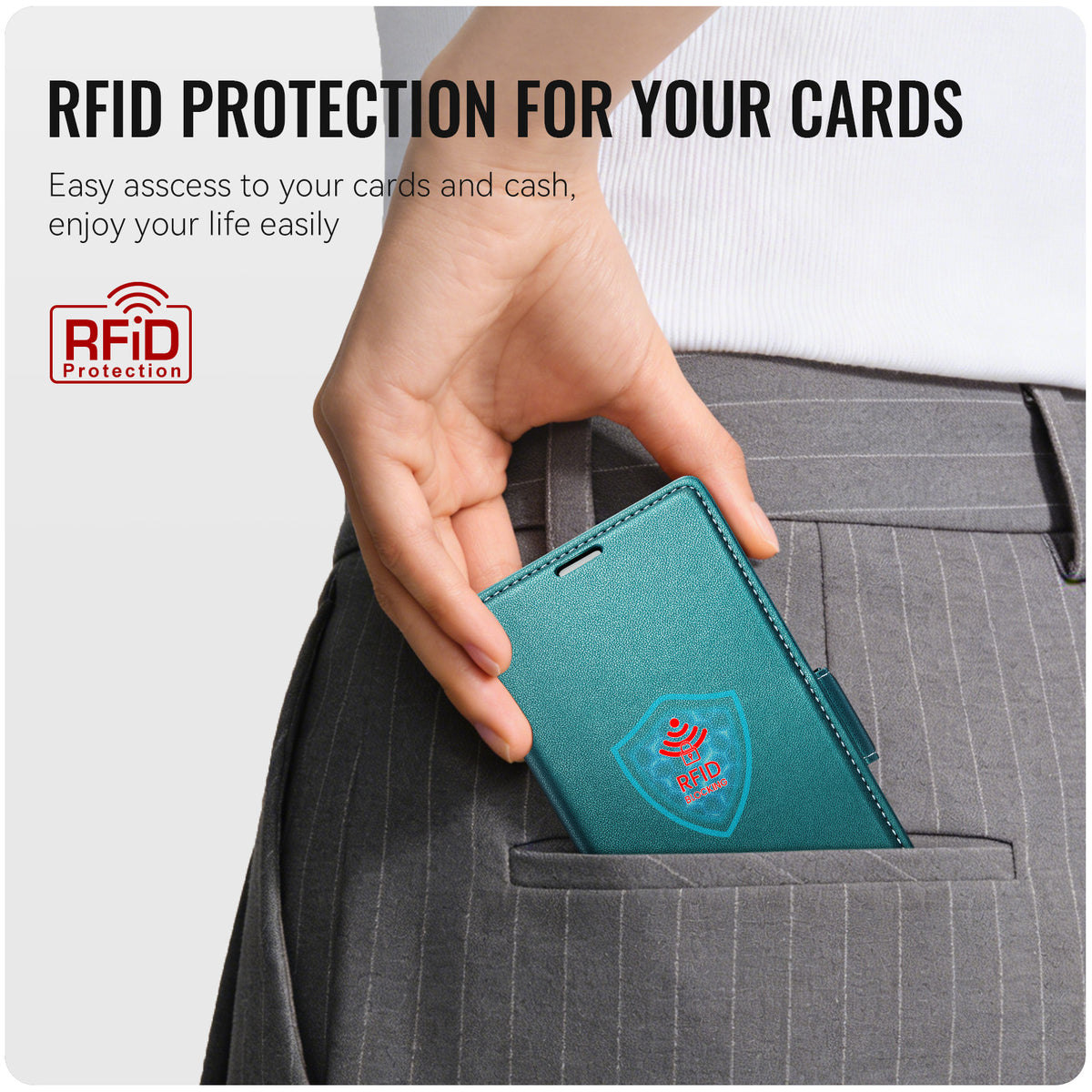 CASEME for Xiaomi Redmi Note 17 5G (Global) / Xiaomi Redmi Note 17 4G (Global) Case  023 Series RFID Blocking Wallet Stand Glossy Litchi Texture Leather Phone Cover