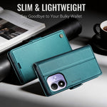 CASEME for Xiaomi Redmi Note 17 5G (Global) / Xiaomi Redmi Note 17 4G (Global) Case  023 Series RFID Blocking Wallet Stand Glossy Litchi Texture Leather Phone Cover