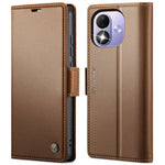 CASEME for Xiaomi Redmi Note 17 5G (Global) / Xiaomi Redmi Note 17 4G (Global) Case  023 Series RFID Blocking Wallet Stand Glossy Litchi Texture Leather Phone Cover