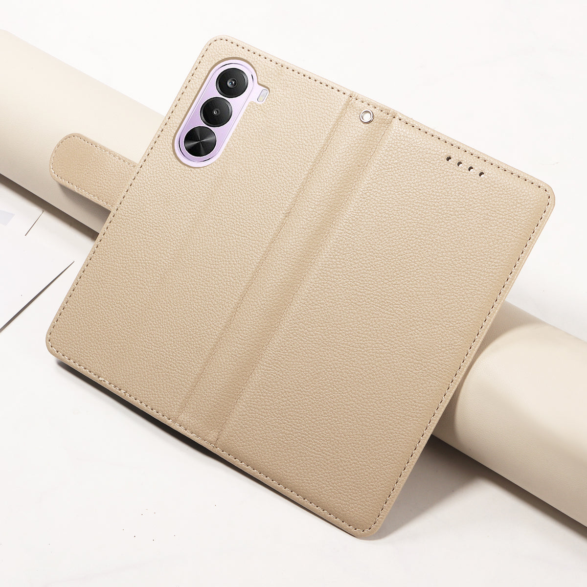 OnePlus Nord CE6 Lite 5G / Realme P4x 5G-skal RFID-blockerande 3 kortplatser PU-lädermobilskal med handledsrem