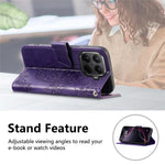 For Xiaomi Wallet Case Butterfly Pattern PU Leather Phone Cover with Tempered Glass Screen Protector
