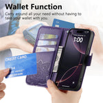 For Xiaomi Wallet Case Butterfly Pattern PU Leather Phone Cover with Tempered Glass Screen Protector