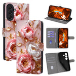 Skal till Samsung Galaxy S26+ med mönster och tryck, PU-läder, plånboksfodral med vikbart lock.